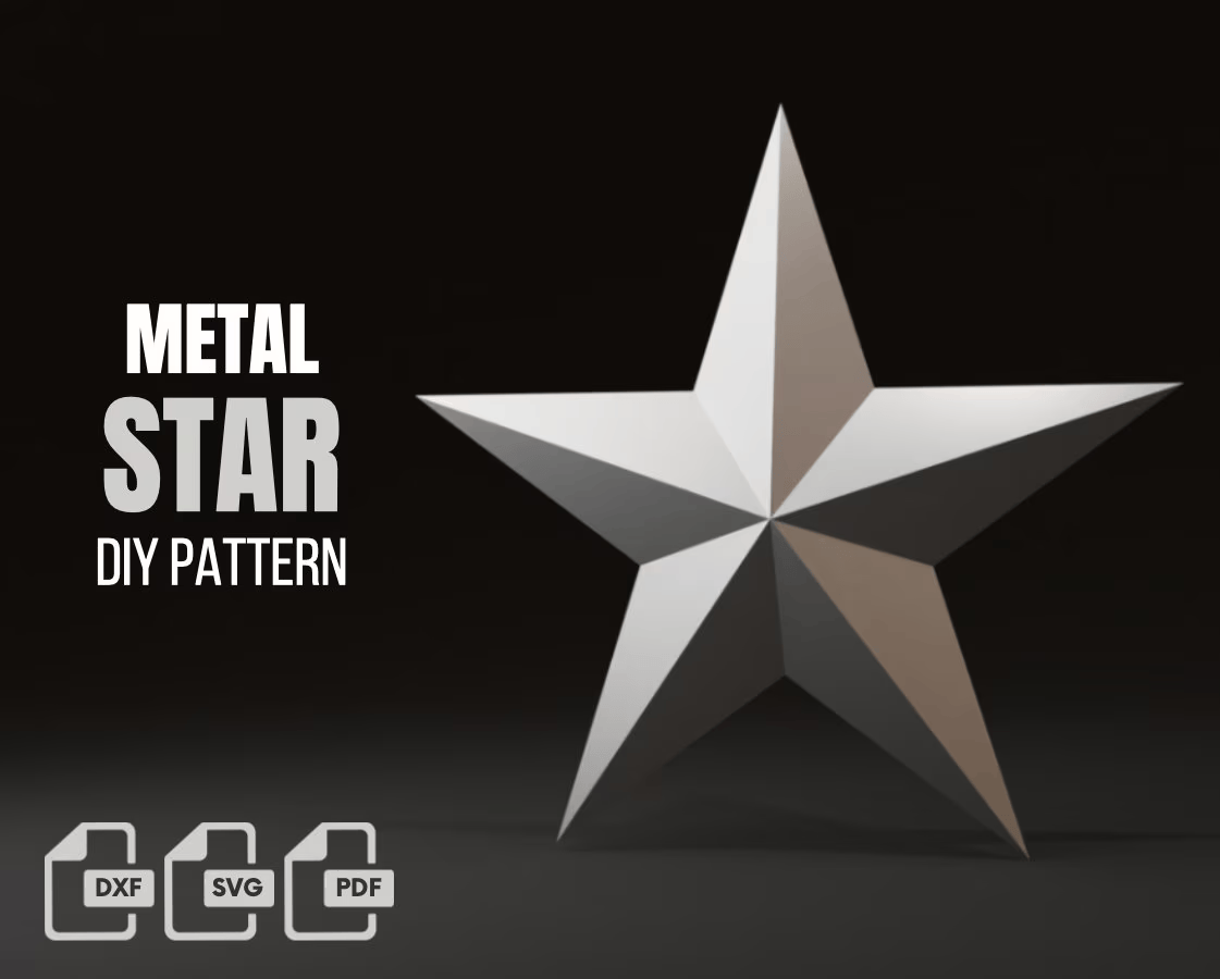 Star Metal Welding DXF Pattern