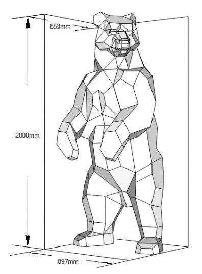 Bear Metal Welding DXF Pattern