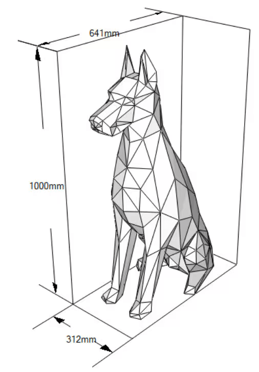 Doberman Metal Welding DXF Pattern