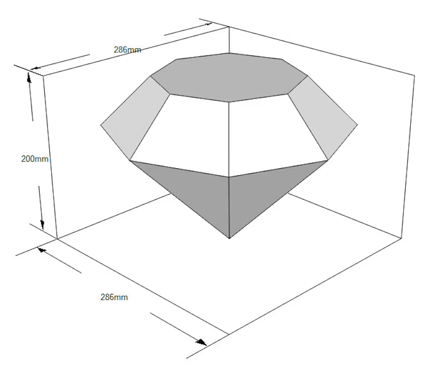 Diamond Metal Welding DXF Pattern