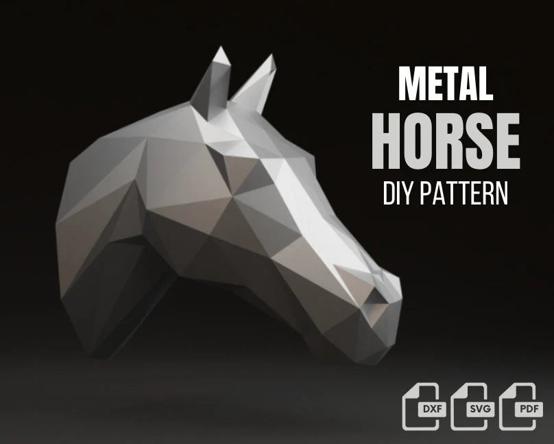 Horse Head Metal Welding DXF Pattern