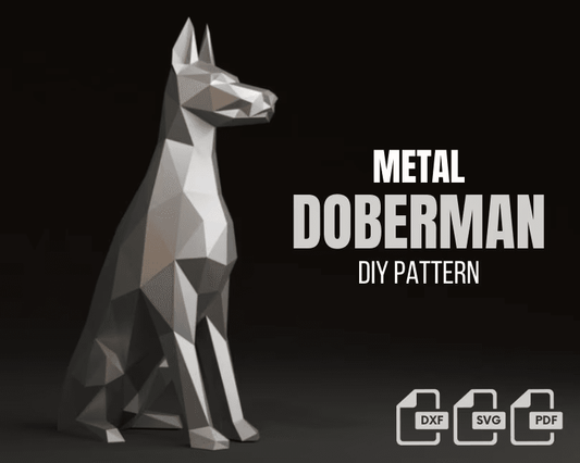 Doberman Metal Welding DXF Pattern