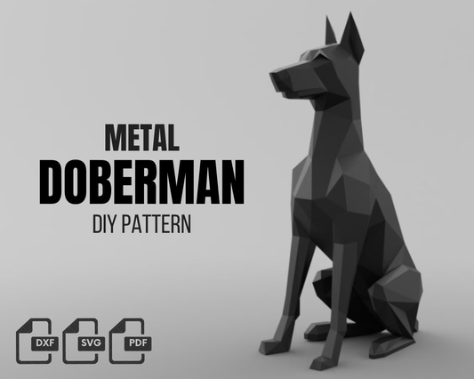 Doberman Metal Welding DXF Pattern