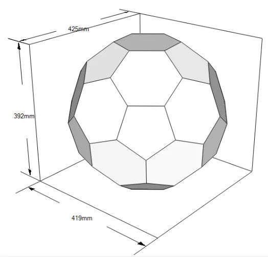 Football Metal Welding DXF Pattern