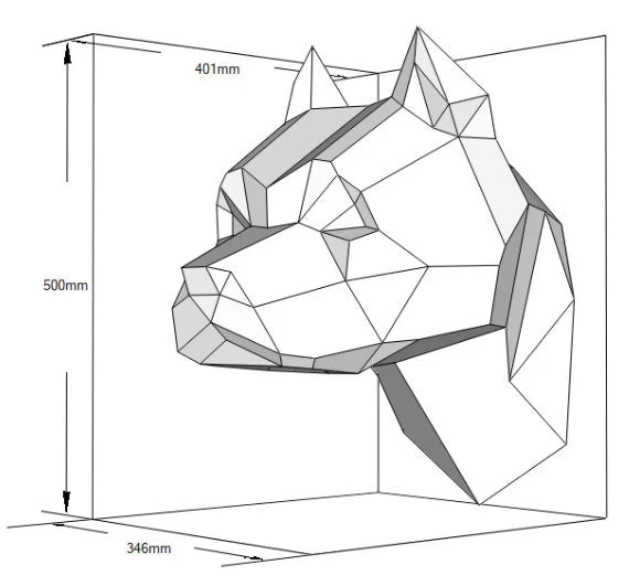 Pitbull Head Metal Welding DXF Pattern