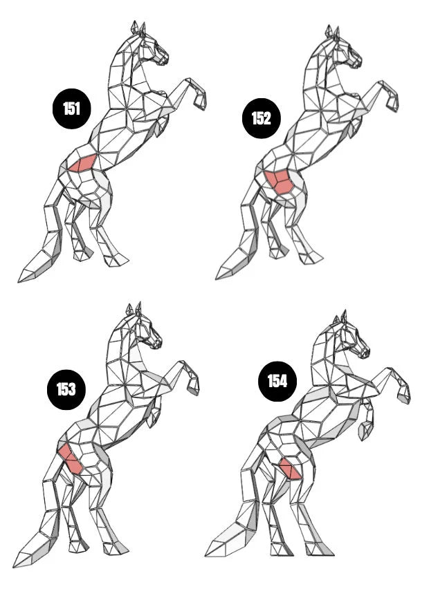 Horse Rearing Metal Welding DXF Pattern