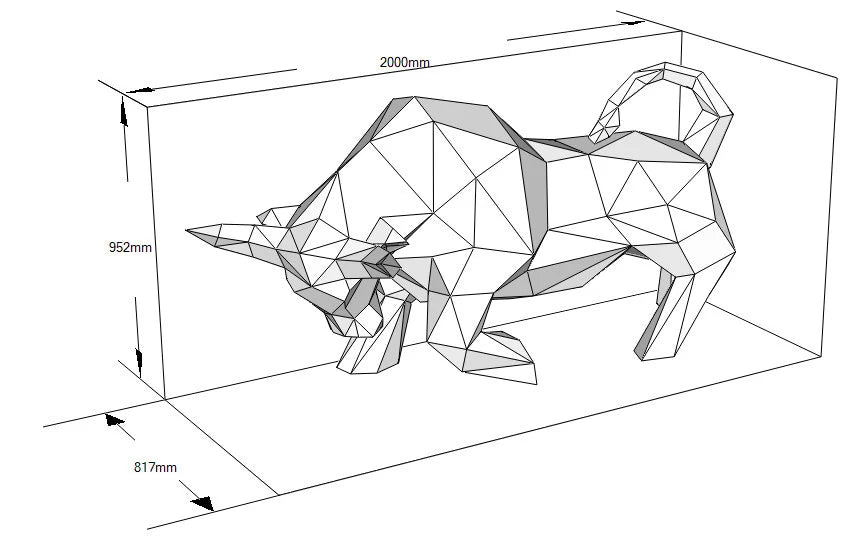 Bull Metal Welding DXF Pattern