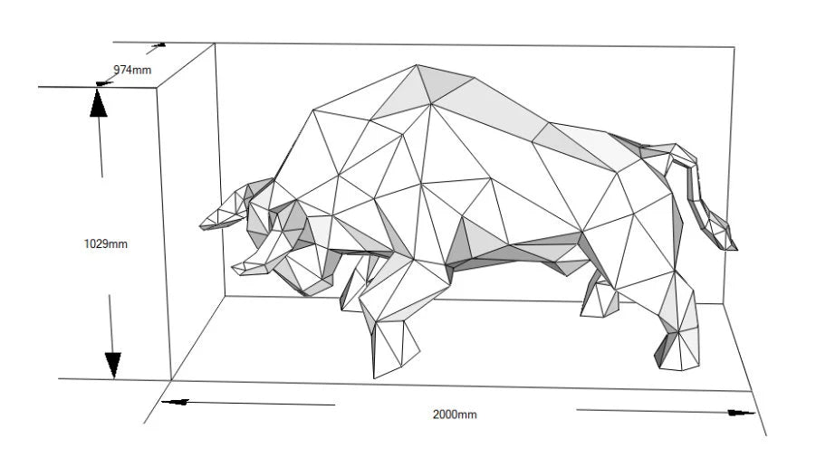 Bull Metal Welding DXF Pattern