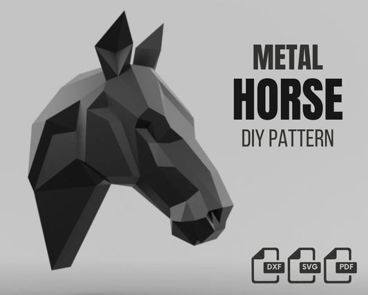 Horse Head Metal Welding DXF Pattern