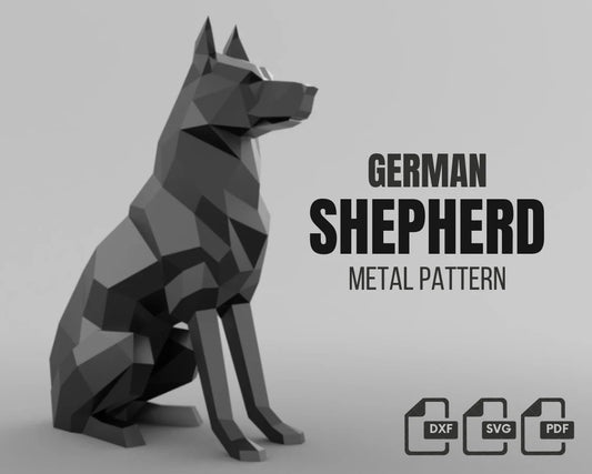 German Shepherd Metal Welding DXF Pattern