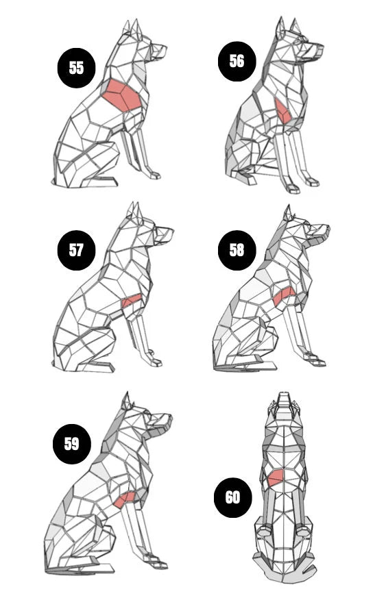 German Shepherd Metal Welding DXF Pattern